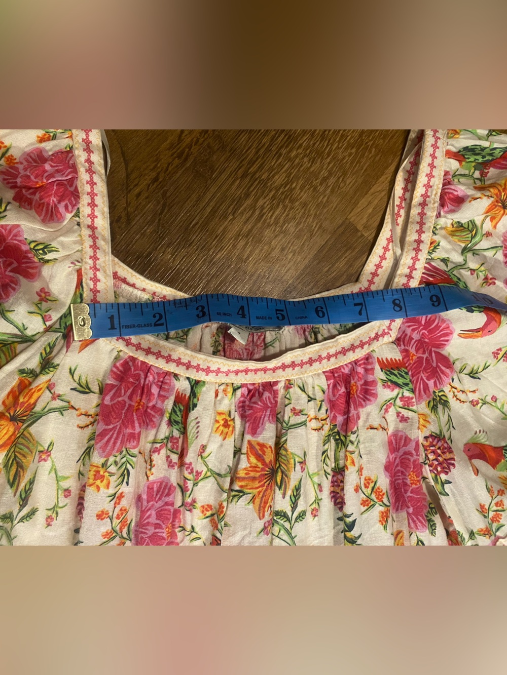 Rachel Zoe Square Neck Crochet-Trim Peasant Style Boho Chic Beach Blouse - Picture 10 of 12